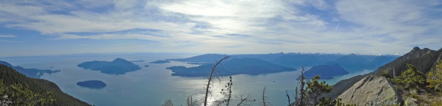 Views over Howe Sound from the summit
